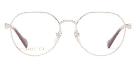 gucci gg11450|Gucci™ GG1145O 002 50 Silver Eyeglasses .